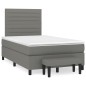 vidaXL Cama box spring con colchón tela gris oscuro 120x190 cm vidaXL Cama box spring con colchón tela gris oscuro 120x190 cm