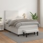 vidaXL Cama box spring con colchón cuero sintético blanco 120x190 cm