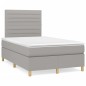 vidaXL Cama box spring con colchón y LED tela gris claro 120x190 cm vidaXL Cama box spring con colchón y LED tela gris claro 120x190 cm