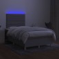 vidaXL Cama box spring con colchón y LED tela gris claro 120x190 cm vidaXL Cama box spring con colchón y LED tela gris claro 120x190 cm