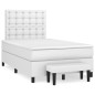 vidaXL Cama box spring con colchón cuero sintético blanco 120x190 cm vidaXL Cama box spring con colchón cuero sintético blanco 120x190 cm