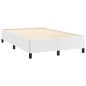 vidaXL Cama box spring con colchón cuero sintético blanco 120x190 cm vidaXL Cama box spring con colchón cuero sintético blanco 120x190 cm