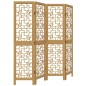 vidaXL Biombo separador de 4 paneles madera maciza paulownia marrón vidaXL Biombo separador de 4 paneles madera maciza paulownia marrón