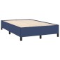 vidaXL Cama box spring con colchón y luces LED tela azul 120x190 cm vidaXL Cama box spring con colchón y luces LED tela azul 120x190 cm