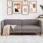 vidaXL Sofá de 3 plazas tela gris taupe vidaXL Sofá de 3 plazas tela gris taupe