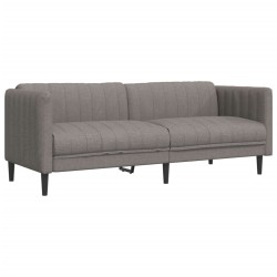vidaXL Sofá de 3 plazas tela gris taupe