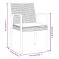 vidaXL Juego comedor jardín 5 piezas y cojines ratán sintético y acero vidaXL Juego comedor jardín 5 piezas y cojines ratán sintético y acero