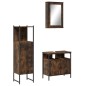 vidaXL Set de muebles baño 3 pzas madera contrachapada roble ahumado vidaXL Set de muebles baño 3 pzas madera contrachapada roble ahumado