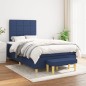 vidaXL Cama box spring con colchón tela azul 120x190 cm vidaXL Cama box spring con colchón tela azul 120x190 cm