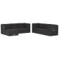 vidaXL Set de muebles de jardín y cojines 7 pzas ratán sintético negro vidaXL Set de muebles de jardín y cojines 7 pzas ratán sintético negro