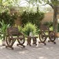 vidaXL Juego de muebles de jardín 3 piezas madera maciza de abeto