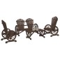 vidaXL Juego de muebles de jardín 4 piezas madera maciza de abeto vidaXL Juego de muebles de jardín 4 piezas madera maciza de abeto