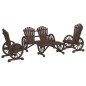 vidaXL Juego de muebles de jardín 4 piezas madera maciza de abeto vidaXL Juego de muebles de jardín 4 piezas madera maciza de abeto