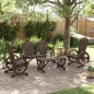 vidaXL Juego de muebles de jardín 4 piezas madera maciza de abeto vidaXL Juego de muebles de jardín 4 piezas madera maciza de abeto