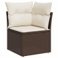 vidaXL Set de sofás de jardín 9 pzas y cojines ratán sintético marrón vidaXL Set de sofás de jardín 9 pzas y cojines ratán sintético marrón