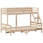 vidaXL Litera de madera maciza de pino 90x200/120x200 cm vidaXL Litera de madera maciza de pino 90x200/120x200 cm
