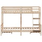 vidaXL Litera de madera maciza de pino 90x200/120x200 cm vidaXL Litera de madera maciza de pino 90x200/120x200 cm