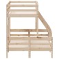 vidaXL Litera de madera maciza de pino 90x200/120x200 cm vidaXL Litera de madera maciza de pino 90x200/120x200 cm