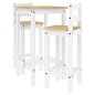 vidaXL Set de bar 3 piezas madera maciza de pino blanco vidaXL Set de bar 3 piezas madera maciza de pino blanco