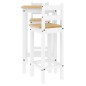 vidaXL Set de bar 3 piezas madera maciza de pino blanco vidaXL Set de bar 3 piezas madera maciza de pino blanco