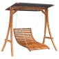 vidaXL Tumbona columpio con toldo madera maciza abeto acabado de teca vidaXL Tumbona columpio con toldo madera maciza abeto acabado de teca