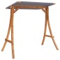 vidaXL Tumbona columpio con toldo madera maciza abeto acabado de teca vidaXL Tumbona columpio con toldo madera maciza abeto acabado de teca