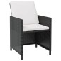 vidaXL Set comedor de jardín 5 pzas ratán sintético y madera negro vidaXL Set comedor de jardín 5 pzas ratán sintético y madera negro
