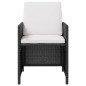 vidaXL Set comedor de jardín 5 pzas ratán sintético y madera negro vidaXL Set comedor de jardín 5 pzas ratán sintético y madera negro