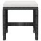 vidaXL Set comedor de jardín 5 pzas ratán sintético y madera negro vidaXL Set comedor de jardín 5 pzas ratán sintético y madera negro
