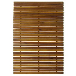 Set 3 alfombras de acacia para el baño, 80 x 50 cm