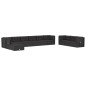 vidaXL Set muebles de jardín 11 pzas y cojines ratán sintético negro vidaXL Set muebles de jardín 11 pzas y cojines ratán sintético negro