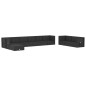 vidaXL Set muebles de jardín 11 pzas y cojines ratán sintético negro vidaXL Set muebles de jardín 11 pzas y cojines ratán sintético negro