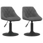 vidaXL Sillas de comedor giratorias 2 unidades terciopelo gris oscuro vidaXL Sillas de comedor giratorias 2 unidades terciopelo gris oscuro