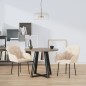 vidaXL Sillas de comedor 2 unidades terciopelo crema vidaXL Sillas de comedor 2 unidades terciopelo crema