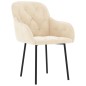 vidaXL Sillas de comedor 2 unidades terciopelo crema vidaXL Sillas de comedor 2 unidades terciopelo crema