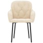 vidaXL Sillas de comedor 2 unidades terciopelo crema vidaXL Sillas de comedor 2 unidades terciopelo crema