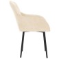 vidaXL Sillas de comedor 2 unidades terciopelo crema vidaXL Sillas de comedor 2 unidades terciopelo crema