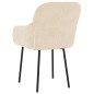 vidaXL Sillas de comedor 2 unidades terciopelo crema vidaXL Sillas de comedor 2 unidades terciopelo crema