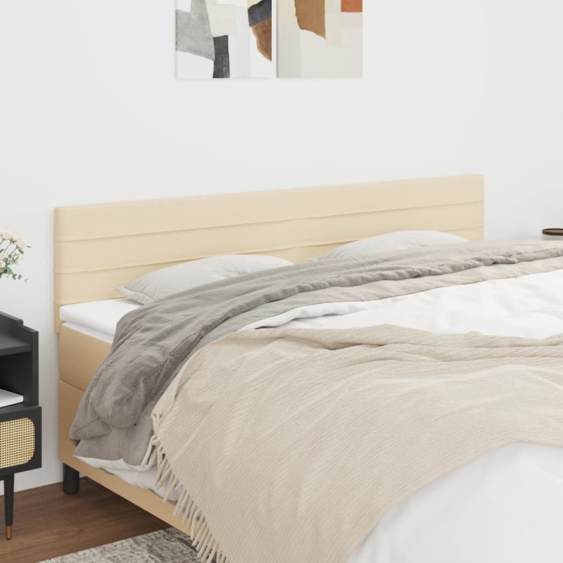 vidaXL Cabeceros 2 unidades de tela color crema 80x5x78/88 cm vidaXL Cabeceros 2 unidades de tela color crema 80x5x78/88 cm