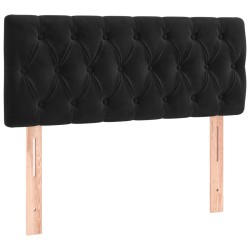 vidaXL Cabecero de terciopelo negro 100x7x78/88 cm