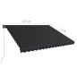 vidaXL Toldo retráctil manual gris antracita 450x300 cm vidaXL Toldo retráctil manual gris antracita 450x300 cm
