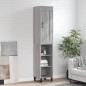 vidaXL Aparador alto madera contrachapada gris Sonoma 34,5x34x180 cm vidaXL Aparador alto madera contrachapada gris Sonoma 34,5x34x180 cm