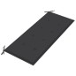 vidaXL Banco de jardín apilable con cojín madera maciza teca 128,5 cm vidaXL Banco de jardín apilable con cojín madera maciza teca 128,5 cm