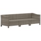 vidaXL Set de muebles de jardín 3 pzas y cojines ratán sintético gris vidaXL Set de muebles de jardín 3 pzas y cojines ratán sintético gris