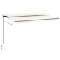 vidaXL Toldo retráctil manual crema 450x300 cm vidaXL Toldo retráctil manual crema 450x300 cm