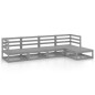 vidaXL Muebles de jardín 5 piezas gris madera de pino maciza vidaXL Muebles de jardín 5 piezas gris madera de pino maciza