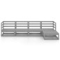 vidaXL Muebles de jardín 5 piezas gris madera de pino maciza vidaXL Muebles de jardín 5 piezas gris madera de pino maciza