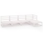 vidaXL Set de salón de jardín de 5 piezas blanco madera maciza de pino vidaXL Set de salón de jardín de 5 piezas blanco madera maciza de pino