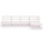 vidaXL Set de salón de jardín de 5 piezas blanco madera maciza de pino vidaXL Set de salón de jardín de 5 piezas blanco madera maciza de pino