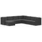 vidaXL Set de muebles de jardín 8 pzas y cojines ratán sintético negro vidaXL Set de muebles de jardín 8 pzas y cojines ratán sintético negro